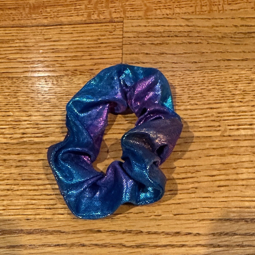 Blue and Purple Metallic Scrunchie